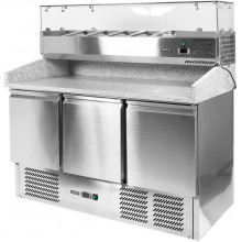 Стол холодильный для пиццы 368 л 6xGN1/4 (1400x335x435), 1400x700x1020 mm